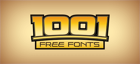 1001 FREE FONTSというフォント配布サイトの画像