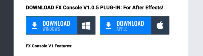 Adobe After Effects 無料 プラグイン Free Plugin FX Console ダウンロード 方法 download  windows mac