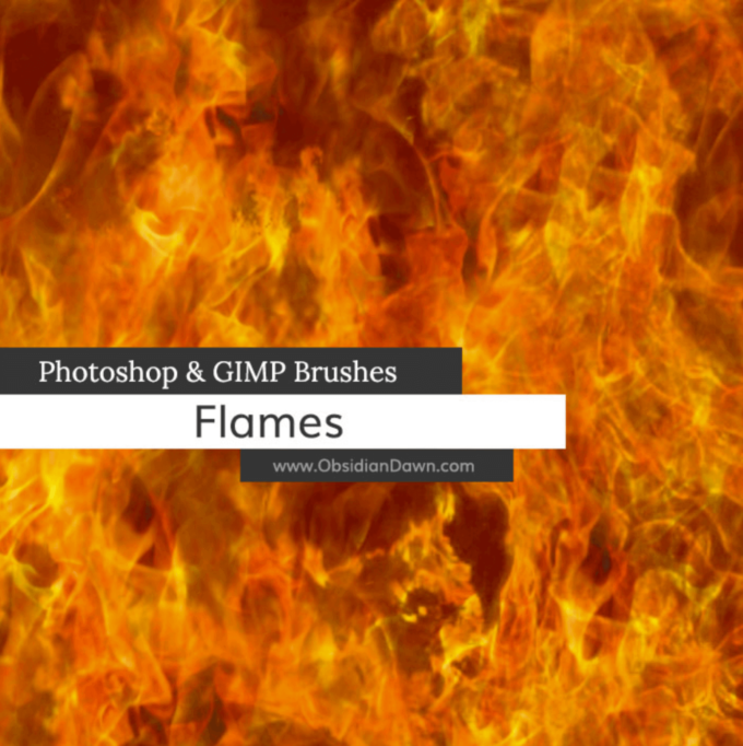 フォトショップ ブラシ 無料  炎　ファイア　火　Flames - Fire Photoshop and GIMP Brushes
