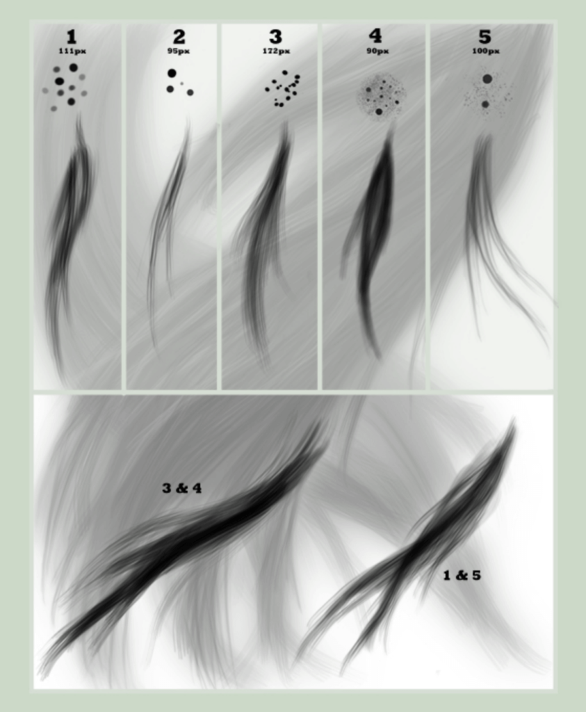 Photoshopのヘアーブラシセットの紹介画像