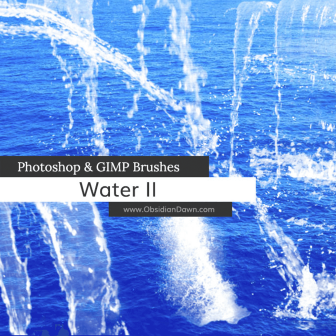 フォトショップ ブラシ 無料 水 ウォーター Water Photoshop and GIMP Brushes Ⅱ
