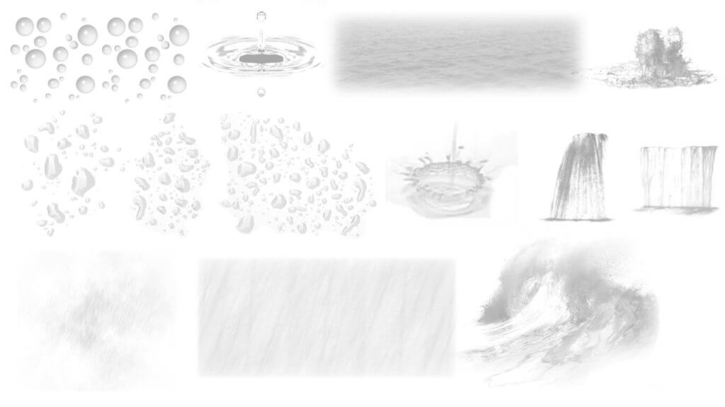 Photoshopのおすすめウォーターブラシセットで実際に描いた画像
