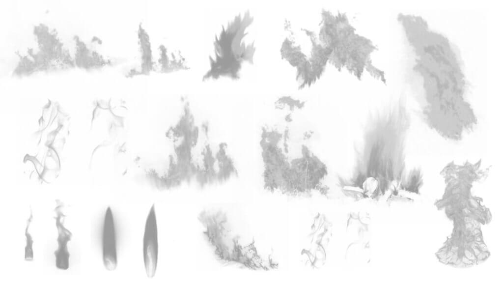Photoshopおすすめのフレイムブラシセットで実際に描いた画像