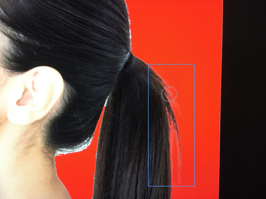 Adobe CC Photoshop フォトショップ 切り抜き 髪の毛 簡単 切り抜き 切り抜き素材 画像 境界線調整ブラシツールで調整