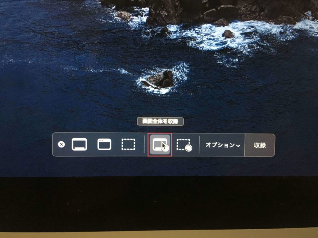 画面全体を収録
