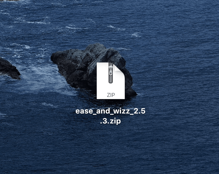 『Ease and Wizz』のzipファイルを開く