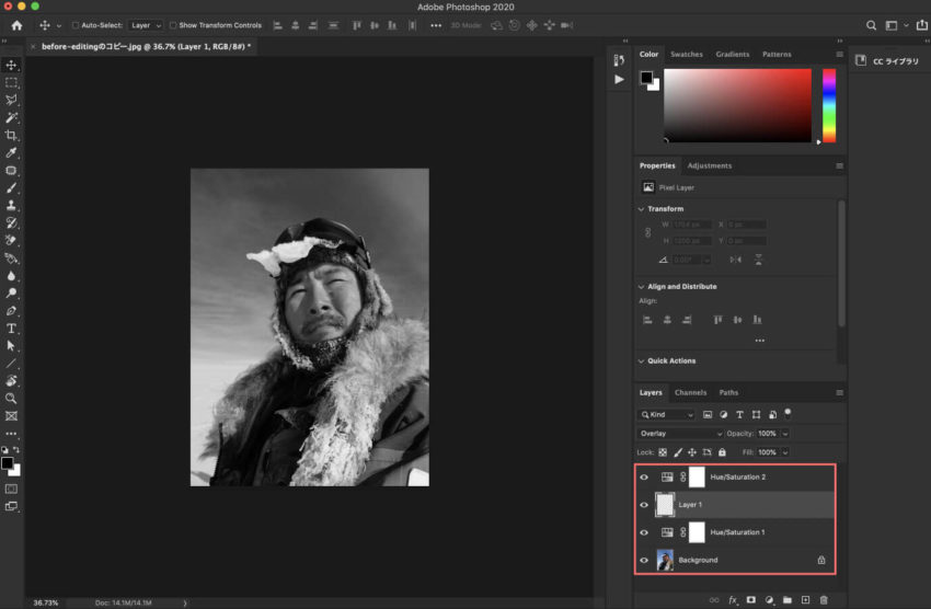 Photoshop 無料 アクション Black And White モノクロ 画像