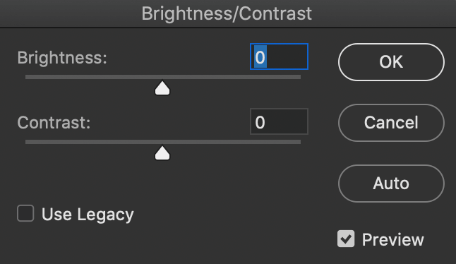 Photoshop 無料 アクション Halftone Automator 使い方 Brightness/Contrast 設定