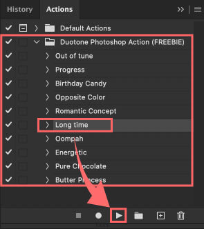 Photoshop 無料 アクション Duotone 使い方 適用