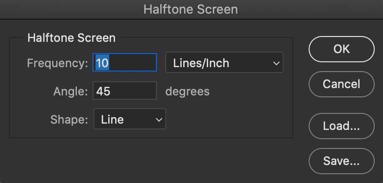 Photoshop 無料 アクション Halftone Automator 使い方 Halftone Screen 調整