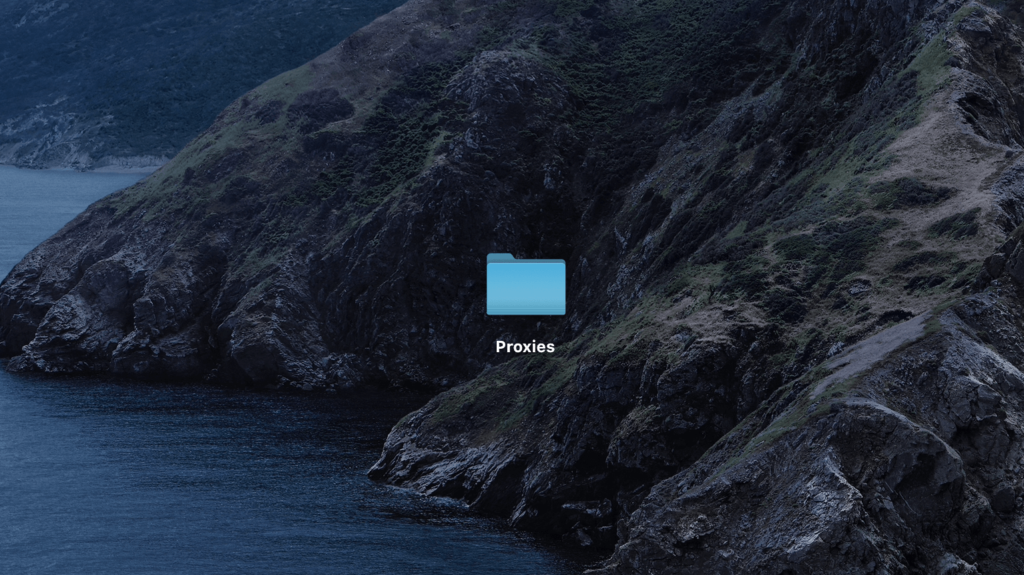 『Proxies』というフォルダが作成され、『Proxies』フォルダ内にプロキシファイルが保存