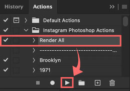 Photoshop 無料 アクション 30 Free Instagram Photoshop Actions 使い方 Render All