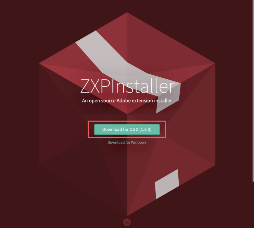 Download for OS X(1.6.3)をクリック