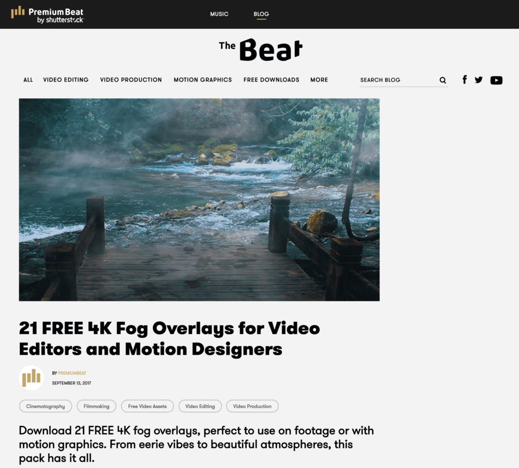 21 FREE 4K Fog Overlays ダウンロードサイト