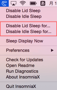 Disable Lid Sleep For...