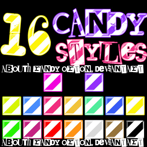 16 Candy Styles For Photoshop
