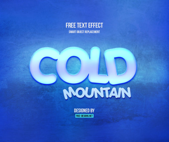 Photoshop Free Snow Ice Text Effect Preset フォトショップ 無料 テキストエフェクト プリセット 雪 氷 サムネイル デザイン PSD Cold Text Effect