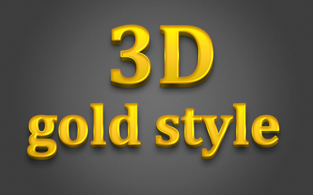 3D Gold Style