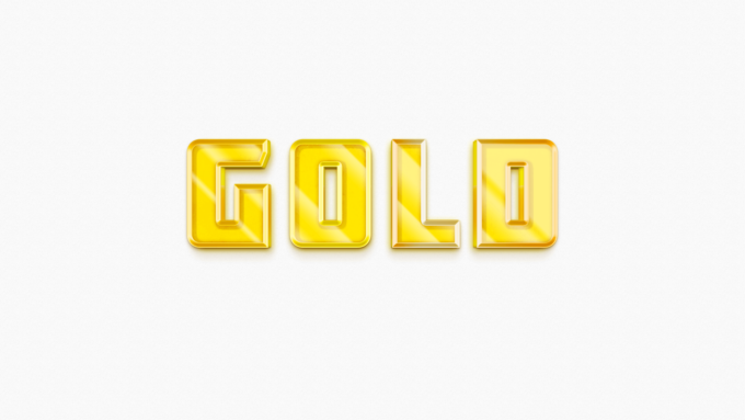 3D Gold Text Style