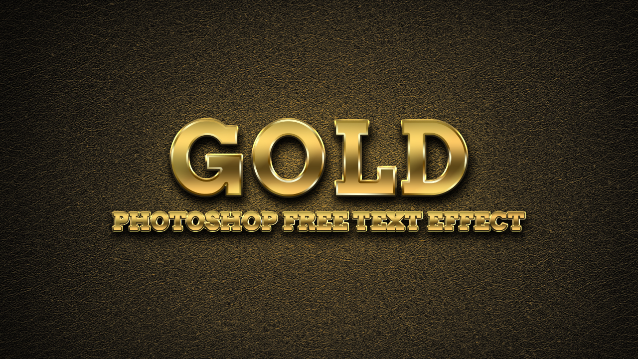 Photoshop Free Gold Text Effect Preset フォトショップ 無料 テキストエフェクト プリセット サムネイル デザイン ゴールド 金