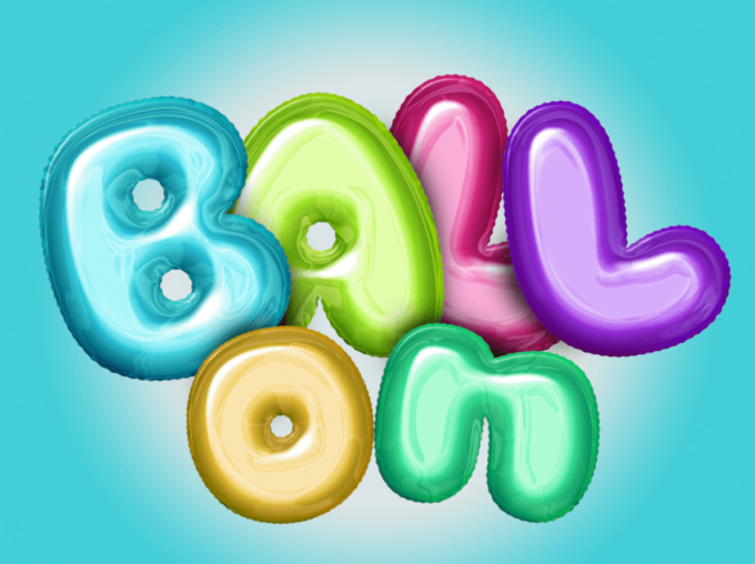 Photoshop Free Text Effect Unique Preset フォトショップ 無料 テキストエフェクト プリセット サムネイル デザイン おすすめ 素材 Balloon