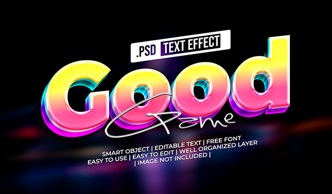 Photoshop Free Text Effect Pop Cute Preset フォトショップ 無料 テキストエフェクト プリセット サムネイル デザイン おすすめ 素材