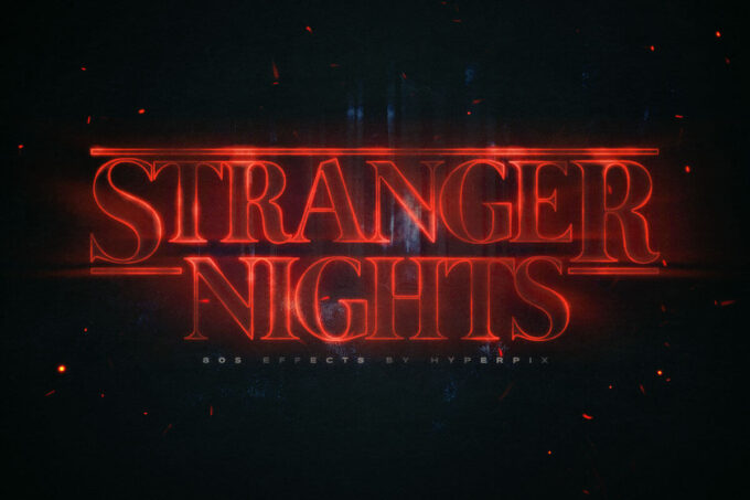 Photoshop Free Text Effect Movie Preset psd フォトショップ 無料 テキストエフェクト プリセット サムネイル デザイン 素材 Stranger Things