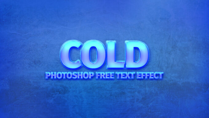 Photoshop Free Ice Snow Cold Text Effect Preset フォトショップ 無料 テキストエフェクト プリセット アイス 雪 氷 サムネイル デザイン