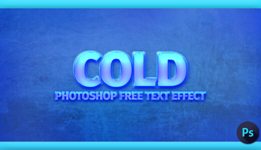 Photoshop Free Ice Snow Cold Text Effect Preset フォトショップ 無料 テキストエフェクト プリセット アイス 雪 氷 サムネイル デザイン