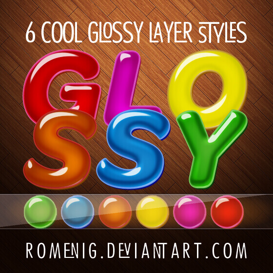 Photoshop Free Layer Style Preset Cute asl フォトショップ 無料 かわいい プリセット サムネイル 素材 AMAZING COLORFUL GLOSSY LAYER STYLES