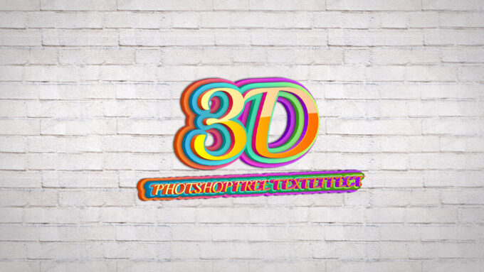 Photoshop Free Text Effect 3D Preset psd フォトショップ 無料 テキストエフェクト プリセット 立体 サムネイル デザイン