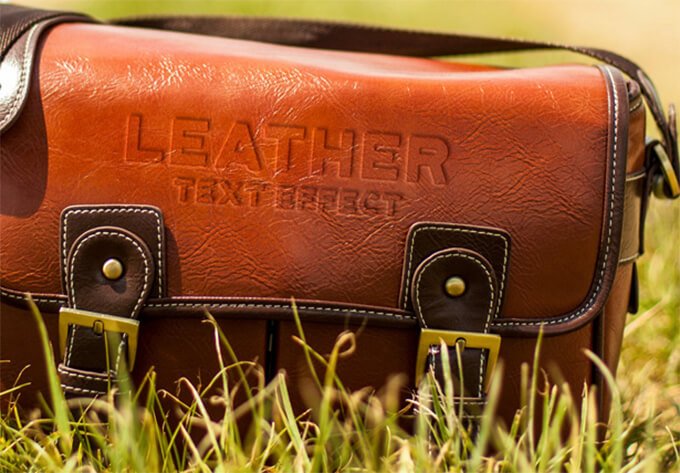 Photoshop Free Leather Text Effect Preset フォトショップ 無料 テキストエフェクト プリセット サムネイル デザイン おすすめ