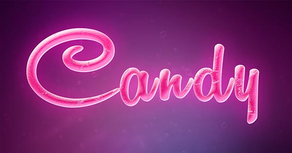 Photoshop Free Text Effect Glow Preset psd フォトショップ 無料 テキストエフェクト プリセット サムネイル デザイン Candy