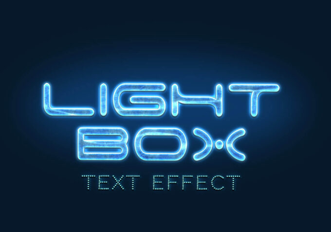 Photoshop Free Text Effect Glow Preset psd フォトショップ 無料 テキストエフェクト グロー プリセット サムネイル デザイン Light Box