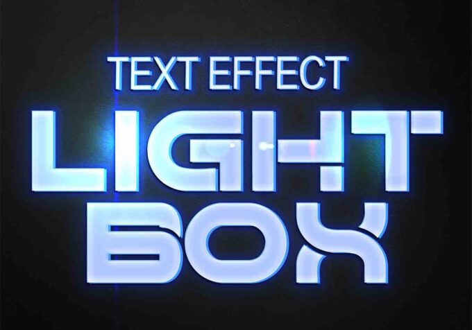 Photoshop Free Text Effect Glow Flare Preset psd フォトショップ 無料 テキストエフェクト プリセット サムネイル デザイン Light Box