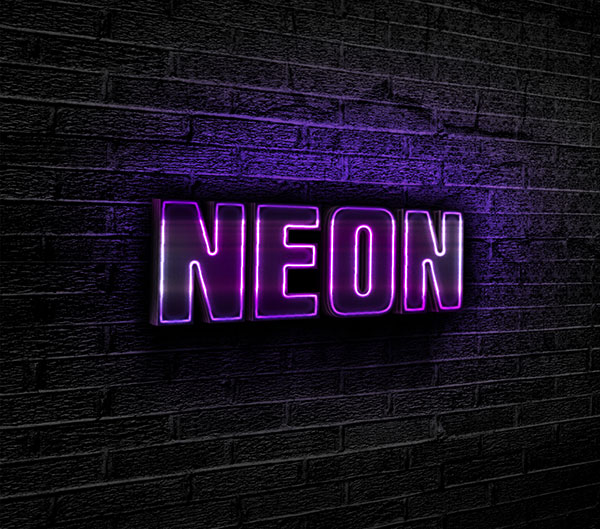 Photoshop Free Text Effect Glow Preset psd フォトショップ 無料 テキストエフェクト プリセット サムネイル デザイン Purple Neon