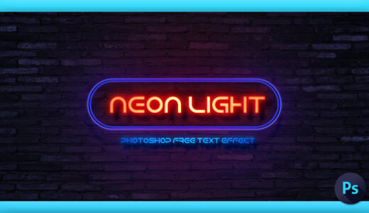 Photoshop Free Glow Neon Text Effect Preset フォトショップ 無料 テキストエフェクト プリセット ネオン グロー サイバー グロー サムネイル デザイン