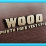 Photoshop Free Wood Text Effect Preset フォトショップ 無料 テキストエフェクト プリセット 木目 サムネイル デザイン Woody Poster Text effect