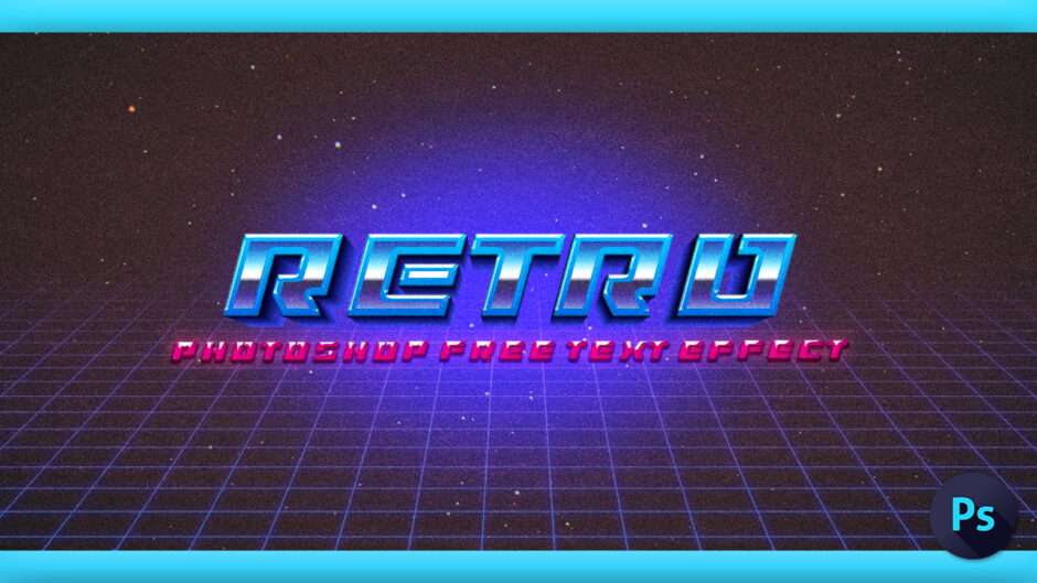 Photoshop Free Retro Vintage Text Effect Preset フォトショップ 無料 テキストエフェクト プリセット レトロ ビンテージ サムネイル デザイン