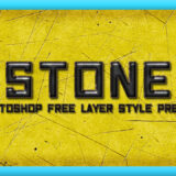 Photoshop Free Layer Style Preset Stone Rock asl フォトショップ 無料 石 ストーン 岩 プリセット サムネイル 素材