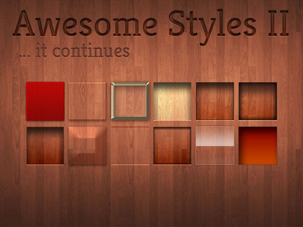 Photoshop Free Layer Style Preset Wood asl フォトショップ 無料 プリセット サムネイル 素材 ウッド Awesome Styles (Set 2)
