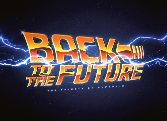 Photoshop Free Movie Text Effect Preset Cinema Movie フォトショップ 無料 テキストエフェクト プリセット 映画 サムネイル デザイン Back to the Future