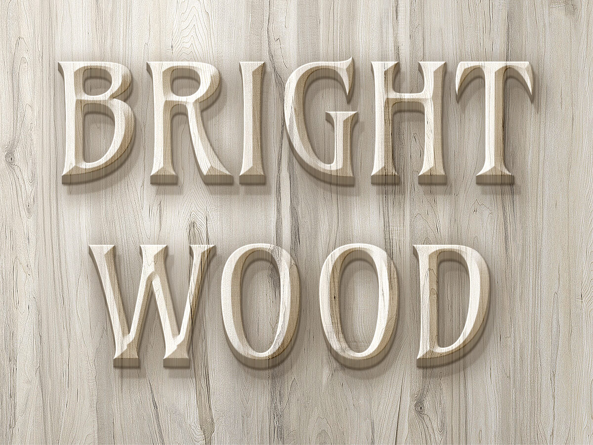 Photoshop Free Wood Text Effect Preset フォトショップ 無料 テキストエフェクト プリセット 木目 サムネイル デザイン 