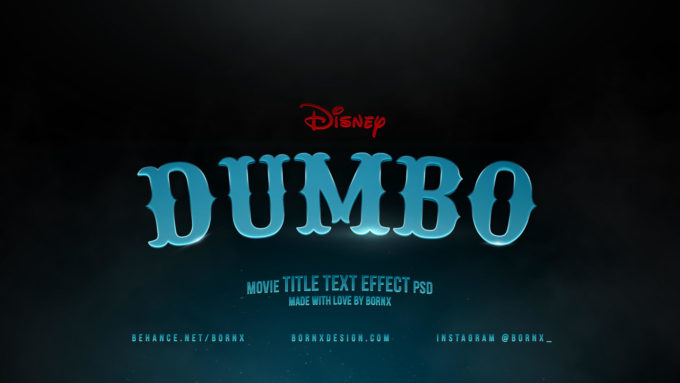 Photoshop Free Movie Text Effect Preset Cinema Movie フォトショップ 無料 テキストエフェクト プリセット 映画 サムネイル デザイン DANBO