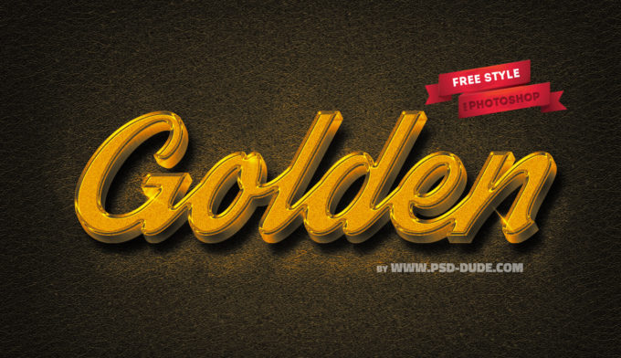 Photoshop Free Text Effect Preset Gold フォトショップ 無料 金 テキストエフェクト プリセット サムネイル デザイン Elegant Gold Photoshop Free Style