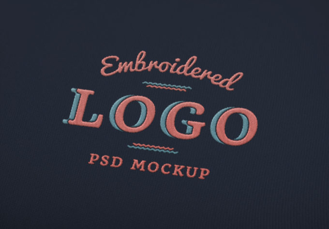 Photoshop Free Cute Pop Text Effect Preset フォトショップ 無料 テキストエフェクト プリセット かわいい ポップ サムネイル デザイン Embroidered Logo MockUp