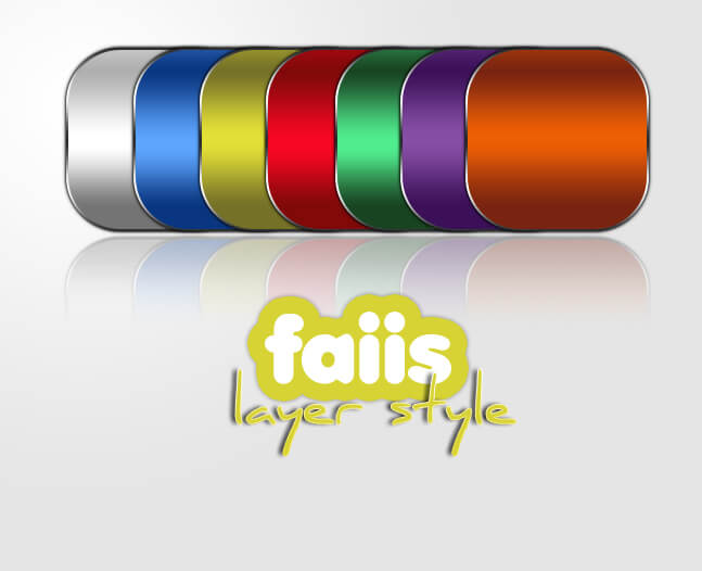 Photoshop Free Layer Style Preset Metal Silver フォトショップ 無料 模様 プリセット サムネイル 素材 おすすめ メタル シルバー Faiis - Layer Style