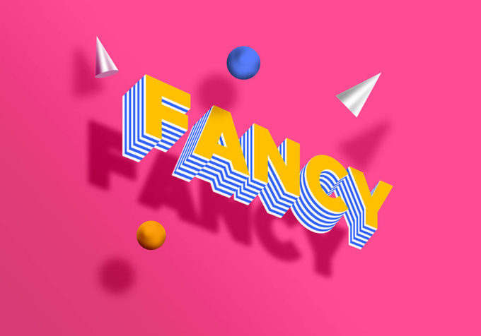 Photoshop Free Cute Pop Text Effect Preset フォトショップ 無料 テキストエフェクト プリセット かわいい ポップ サムネイル デザイン Fancy Text Effect PSD