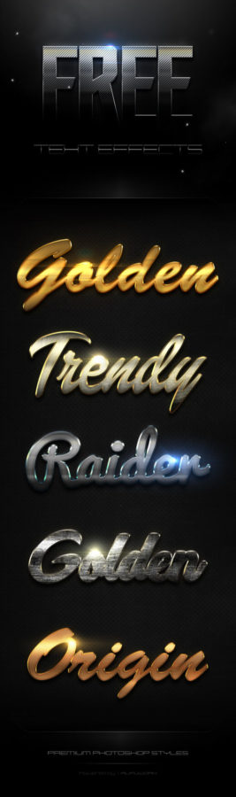 Free Metal Text Effects