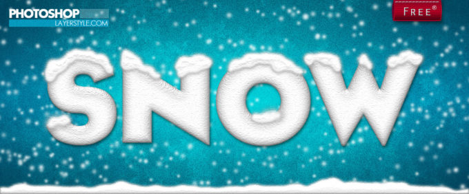 Photoshop Free Snow Ice Text Effect Preset フォトショップ 無料 テキストエフェクト プリセット 雪 氷 サムネイル デザイン Snow Styles